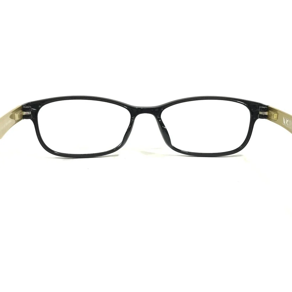 Oxygen Eyeglasses Frames 6011 Black/Gold Ultem Matte Rectangular 51-16-140